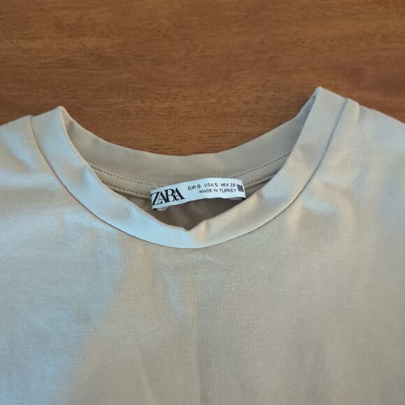 ZARA women's sleeveless high neck cropped top Tank top size Small EUC - Picture 5 of 6